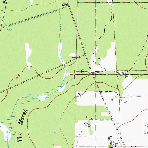Topographic Map of The Marsh, TX