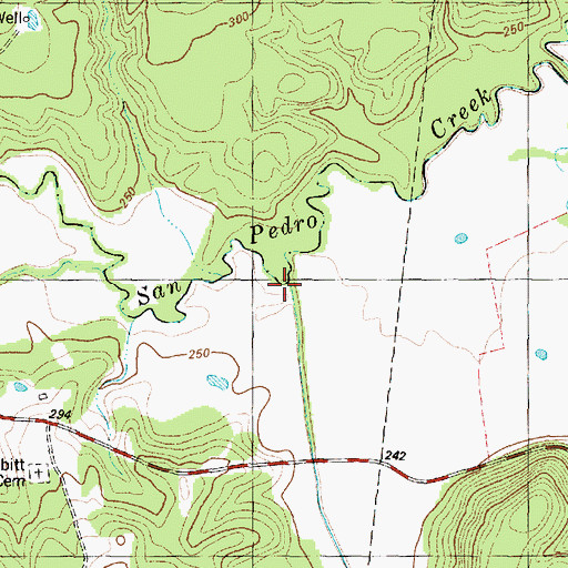 Topographic Map of Bracken Creek, TX
