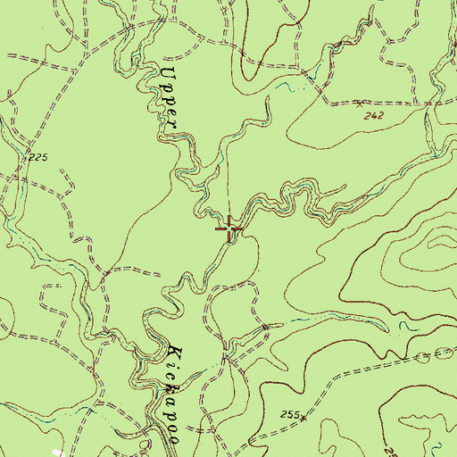 Topographic Map of Charles Creek, TX