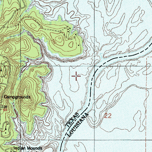 Topographic Map of Cutoff Pond (historical), TX