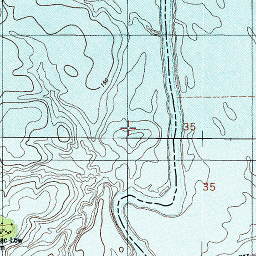 Topographic Map of Cyress Slash (historical), TX