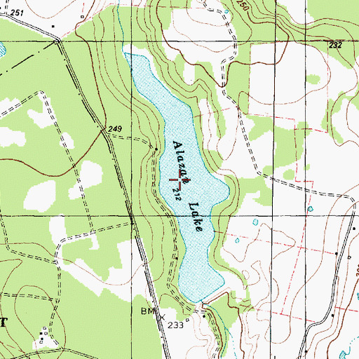 Topographic Map of Alazan Lake, TX