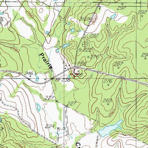 Topographic Map of Alexanders Store, TX