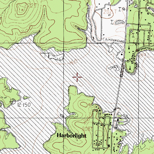 Topographic Map of Allen Creek, TX