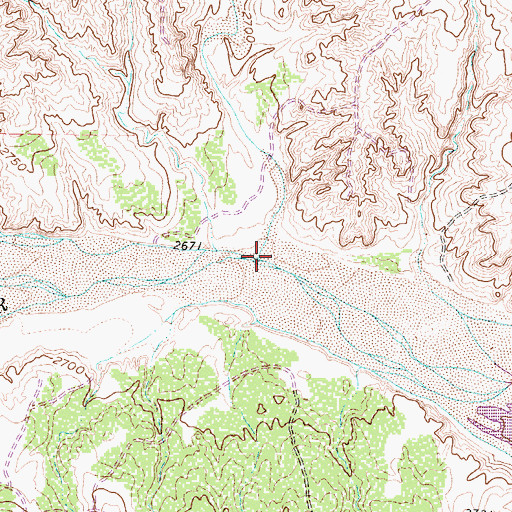 Topographic Map of Allen Creek, TX