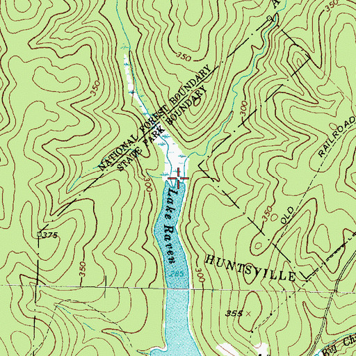 Topographic Map of Alligator Branch, TX