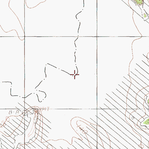 Topographic Map of Alligator Creek, TX