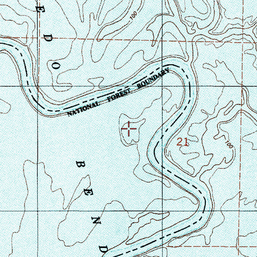 Topographic Map of Alligator Lake, TX