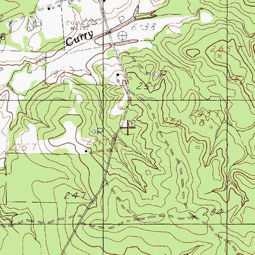 Topographic Map of Antioch Church, TX