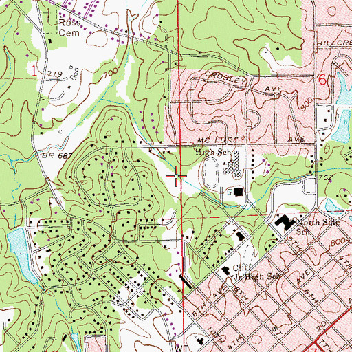 Topographic Map of Collingwood, AL