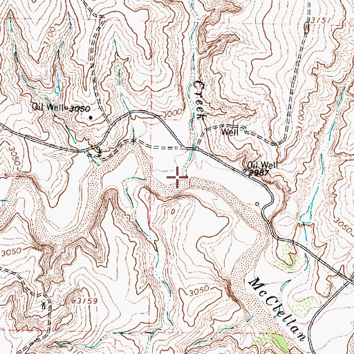 Topographic Map of Apple Orchard Creek, TX