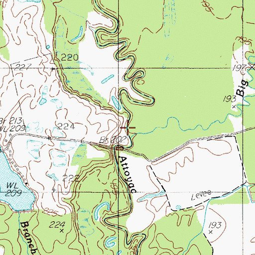 Topographic Map of Big Iron Ore Creek, TX