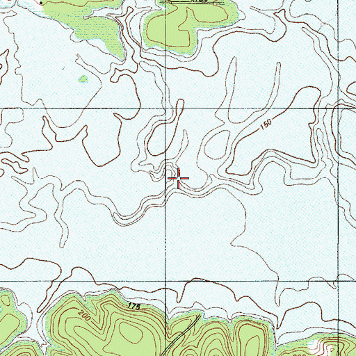 Topographic Map of Ashmore Branch, TX