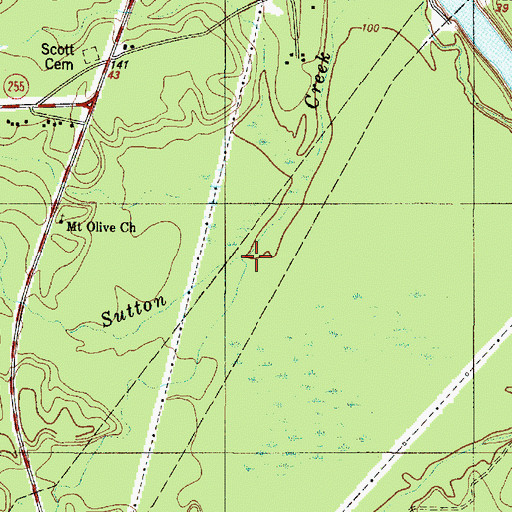 Topographic Map of Babel Creek, TX