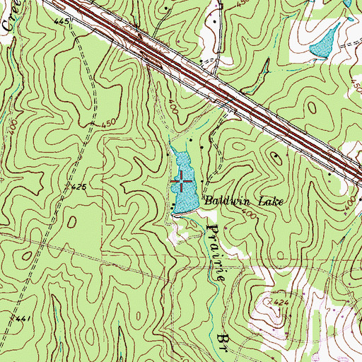 Topographic Map of Baldwin Lake, TX