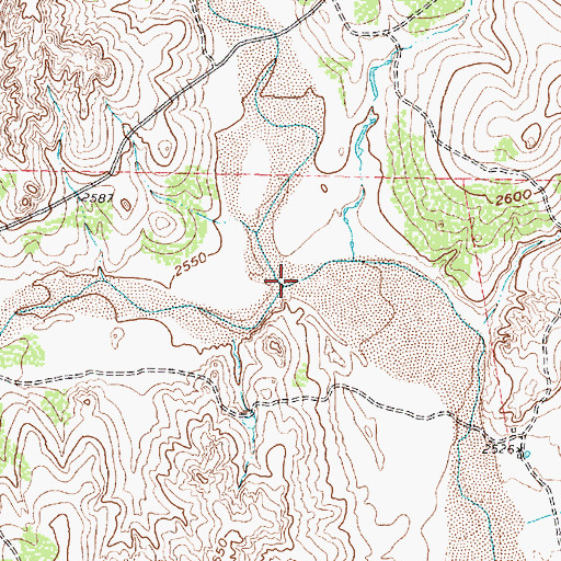 Topographic Map of Barton Creek, TX