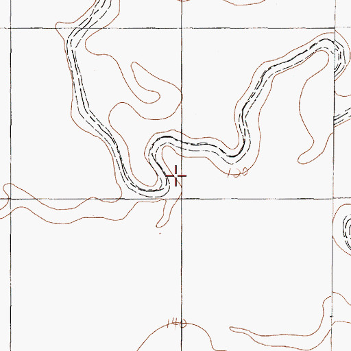 Topographic Map of Bayou Springs Creek, TX