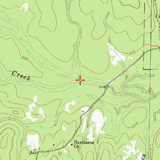Topographic Map of Bear Creek, TX