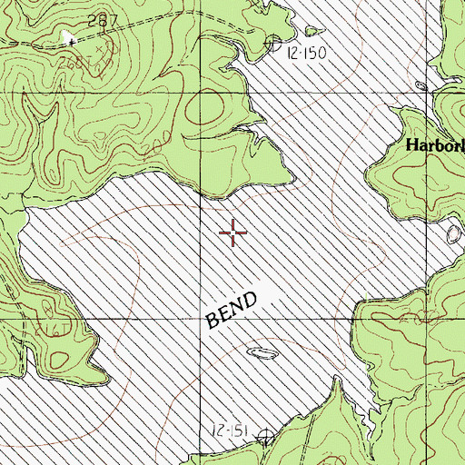 Topographic Map of Beaver Creek, TX