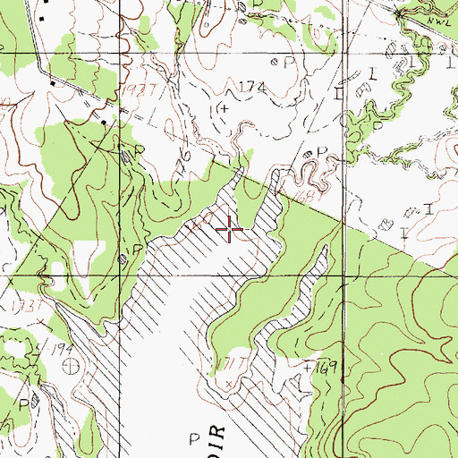Topographic Map of Beech Branch, TX