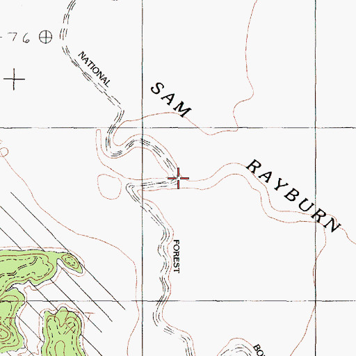 Topographic Map of Beech Creek, TX