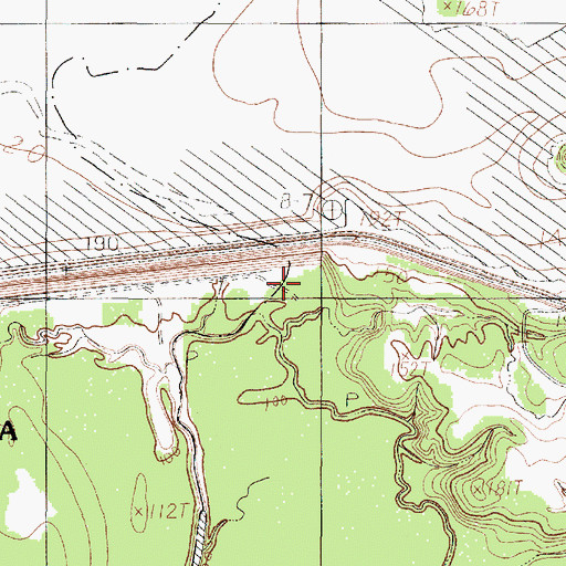 Topographic Map of Beef Creek, TX