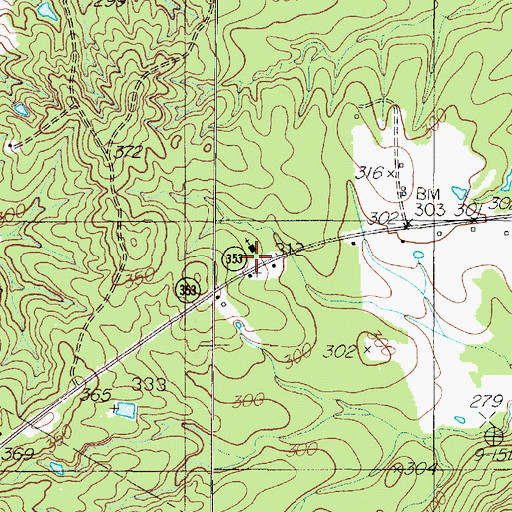 Topographic Map of Bell Chapel, TX