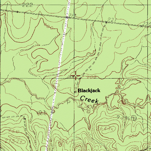 Topographic Map of Berryman Cemetery, TX