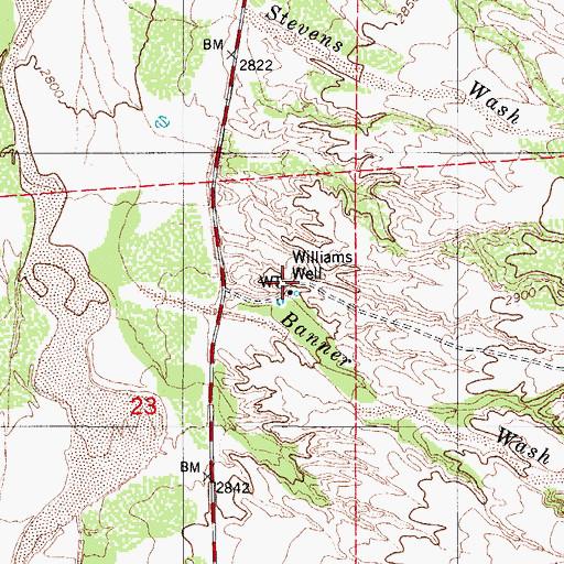 Topographic Map of Williams Well, AZ