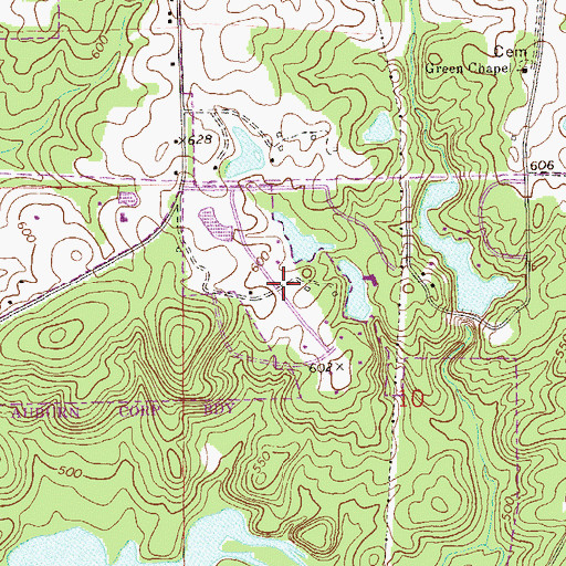 Topographic Map of Country Hills, AL