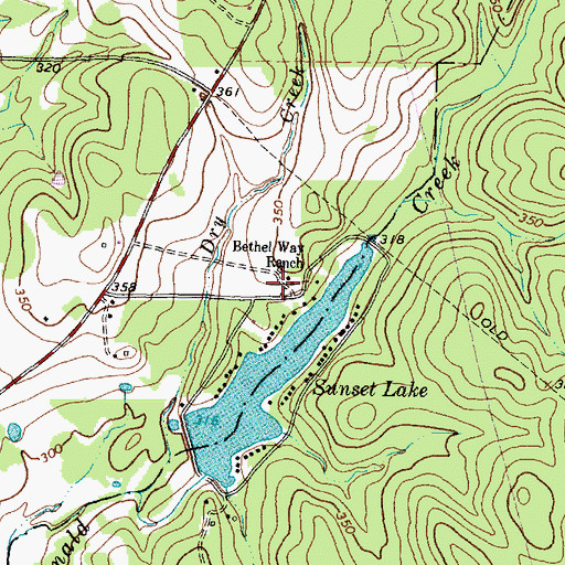 Topographic Map of Bethel Way Ranch, TX