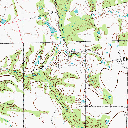 Topographic Map of Bettis Cemetery, TX