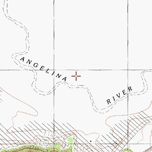 Topographic Map of Big Branch, TX