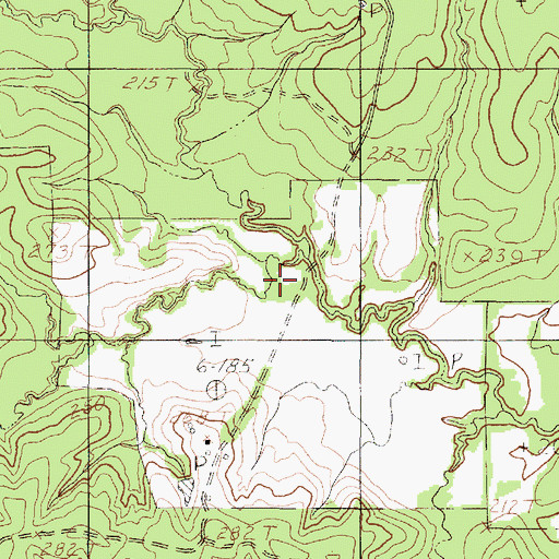 Topographic Map of Big Branch, TX