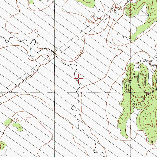 Topographic Map of Big Flat Branch, TX