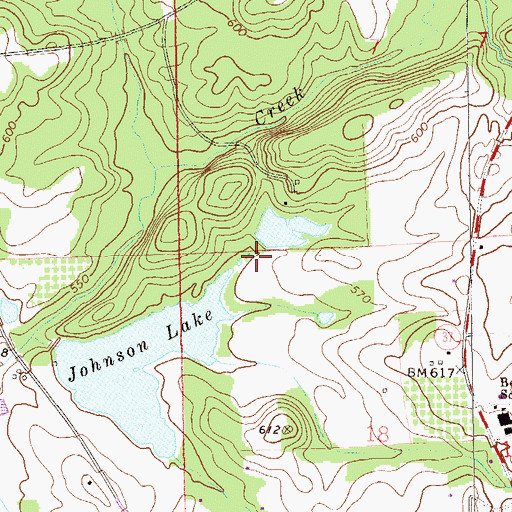 Topographic Map of Davis Lake, AL