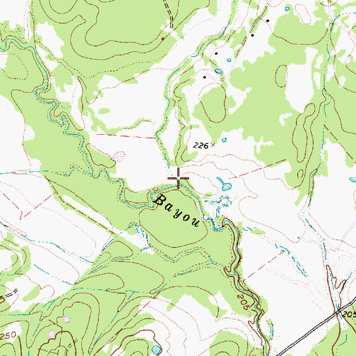 Topographic Map of Black Branch, TX