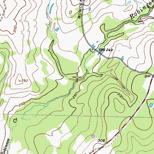 Topographic Map of Black Branch, TX