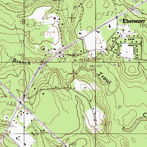 Topographic Map of Black Branch, TX