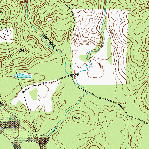Topographic Map of Black Branch, TX