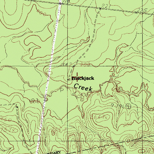 Topographic Map of Blackjack, TX