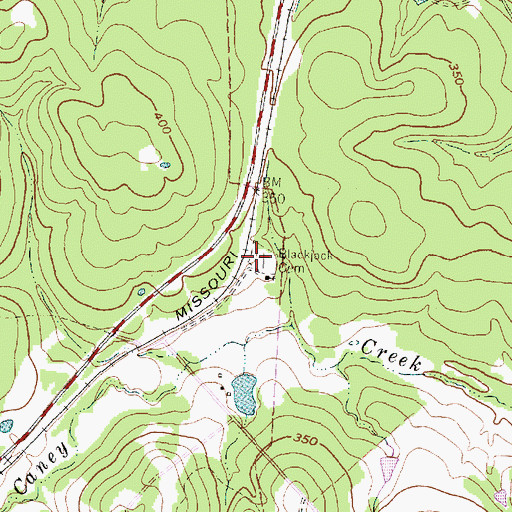 Topographic Map of Blackjack Cemetery, TX