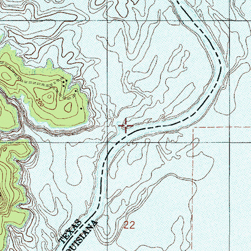 Topographic Map of Blackmail Branch, TX
