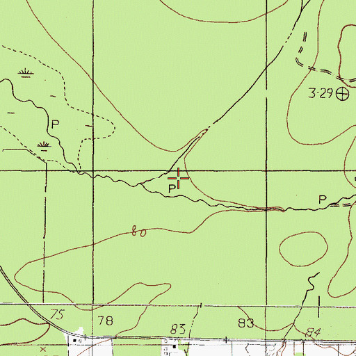 Topographic Map of Blewett Branch, TX