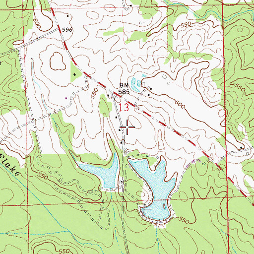 Topographic Map of Dorsey School (historical), AL