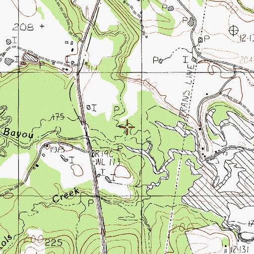 Topographic Map of Boregas Creek, TX