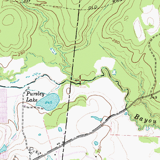 Topographic Map of Boswell Creek, TX