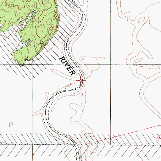 Topographic Map of Bowen Branch, TX