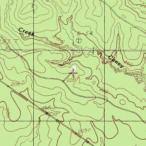 Topographic Map of Boykin Cemetery, TX