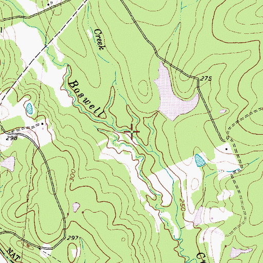 Topographic Map of Brandy Creek, TX